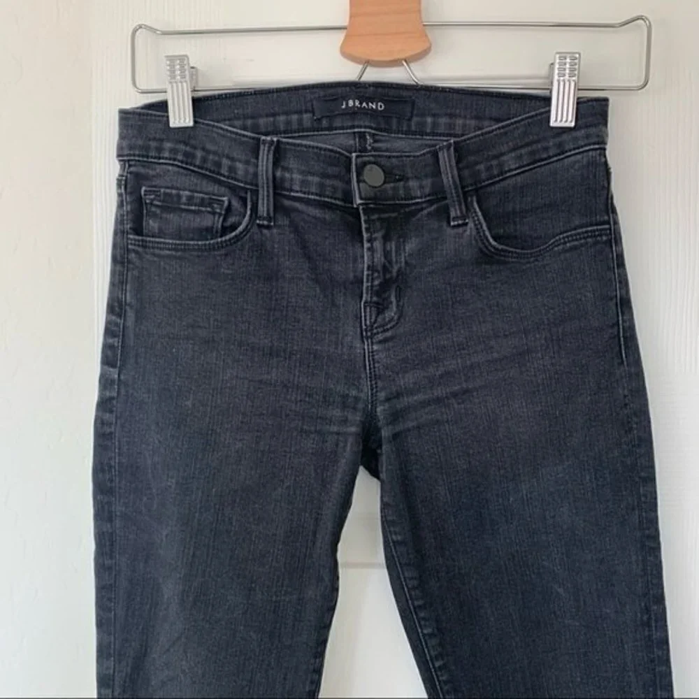 J Brand Vanity Faded Black Skinny Jeans Altered Inseam Size 26
